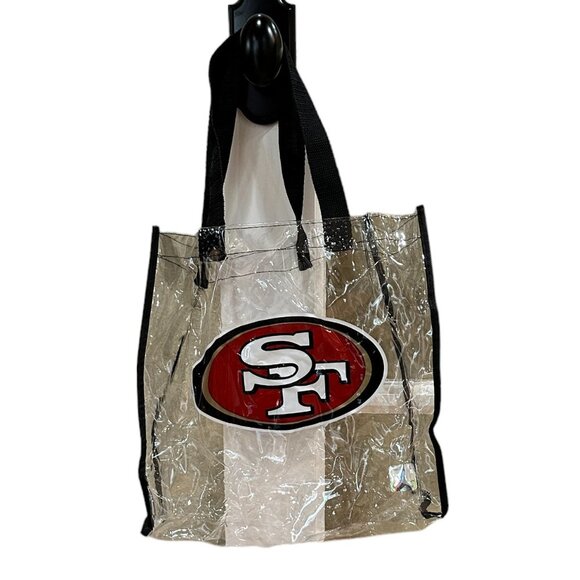 NFL SF 49ers Clear Tote Stadium Bag Security Approved - Picture 1 of 7